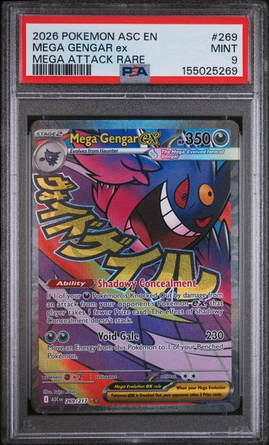 PSA 9 Mega Gengar ex Ascended Heroes 269/217