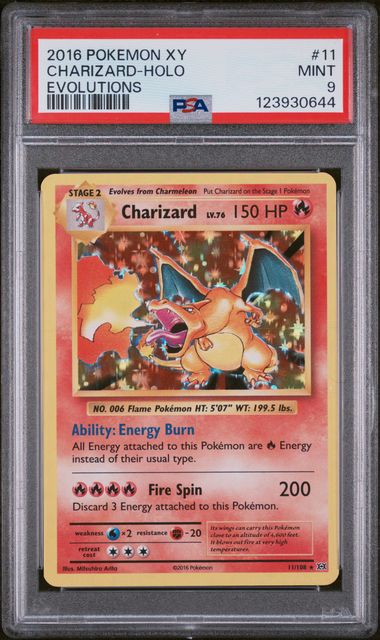 PSA 9 Charizard XY Evolutions 11/108