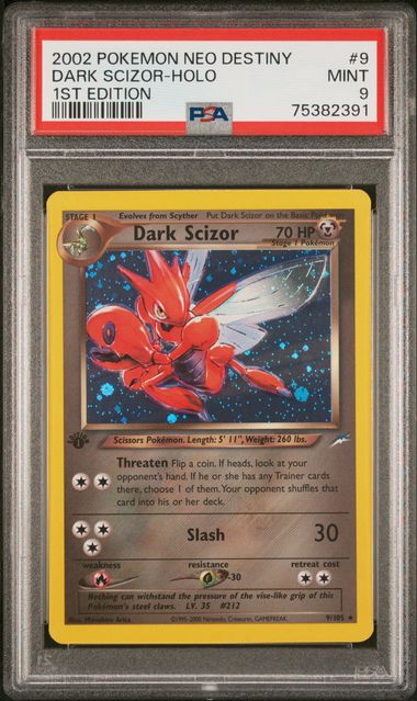 PSA 9 Dark Scizor 1st Edition Neo Destiny 9/105